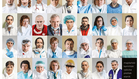 Photographic thank you to medical personnel on Wars Sawa Junior façade